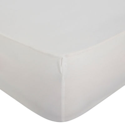 George Home White Brushed Cotton Fitted Sheet - Super King