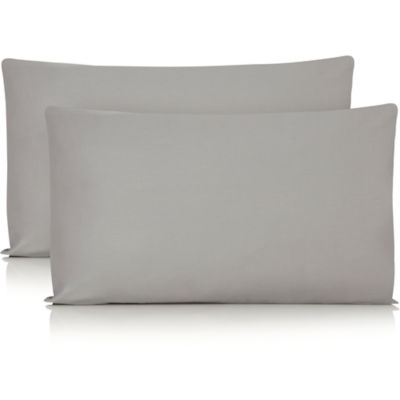 George Home Grey Sateen Pillowcase Pair