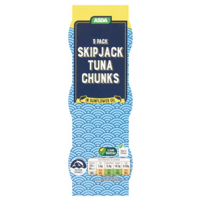 ASDA 3 Tuna Chunks in Sunflower Oil 3 x 80g (240g)