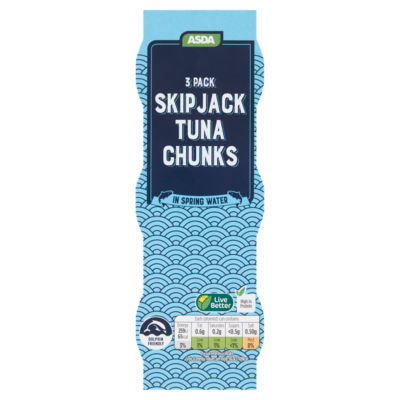 ASDA Tuna Chunks in Spring Water 3 x 80g (240g)