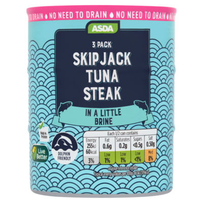 ASDA Tuna Steak in a Little Brine 3 x 110g (330g)