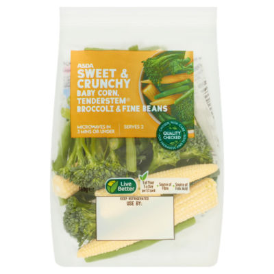 ASDA Baby Corn, Tenderstem Broccoli & Fine Beans