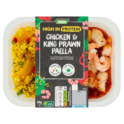 ASDA Good & Balanced Chicken & King Prawn Paella 425g