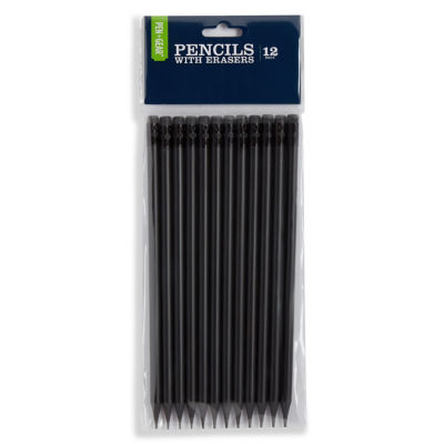 Pen & Gear Black Pencils with Erasers 12 Pack