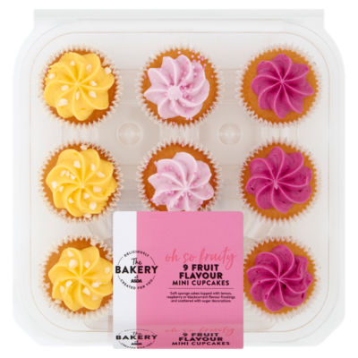 The BAKERY at ASDA 9 Fruit Flavour Mini Cupcakes