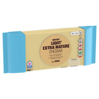 ASDA British Light Extra Mature Cheddar 400g