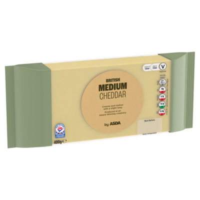 ASDA British Medium Cheddar 400g