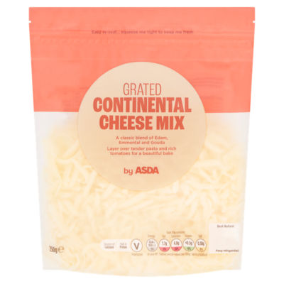 ASDA Grated Continental Cheese Mix 250g