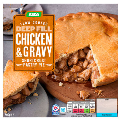 ASDA Deep Fill Chicken & Gravy Shortcrust Pastry Pie