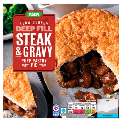 ASDA Steak & Gravy Puff Pastry Pie 500g