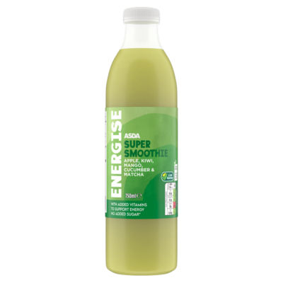 ASDA Energise Super Smoothie Apple Kiwi Mango Cucumber & Matcha