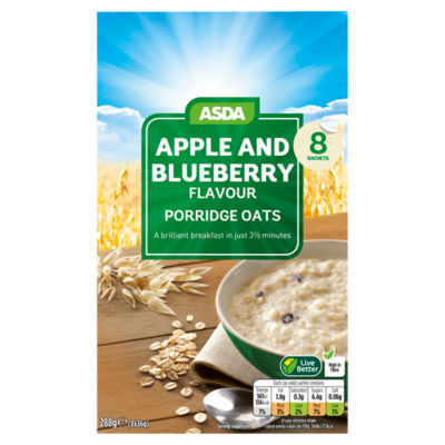 ASDA Apple and Blueberry Flavour Porridge Oats