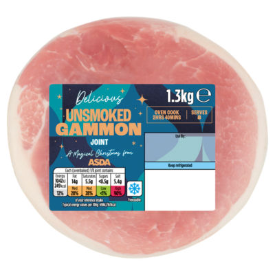 ASDA Delicious Unsmoked Gammon Joint 1.3kg