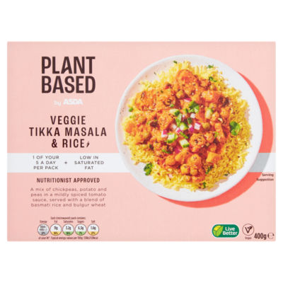 Plant Based by ASDA Veggie Tikka Masala & Rice