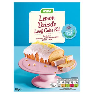 ASDA Lemon Drizzle Loaf Cake Kit 320g