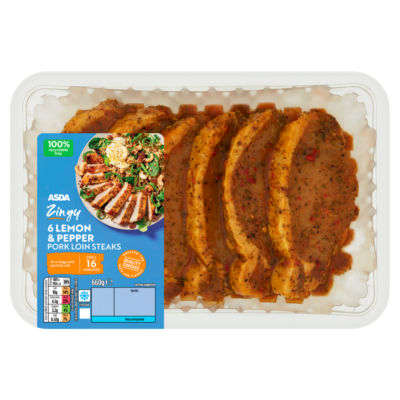 ASDA Butcher's Selection Lemon & Pepper Pork Loin Steaks