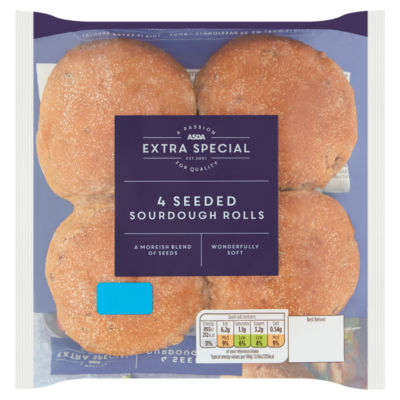 ASDA Extra Special 4 Seeded Sourdough Rolls