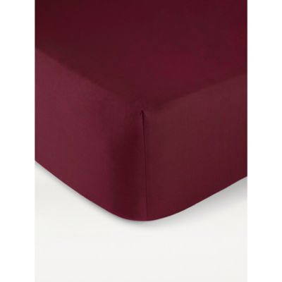 George Home Magenta Easy Care Fitted Sheet - King