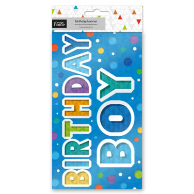 George Home Happy Birthday Blue Foil Banner