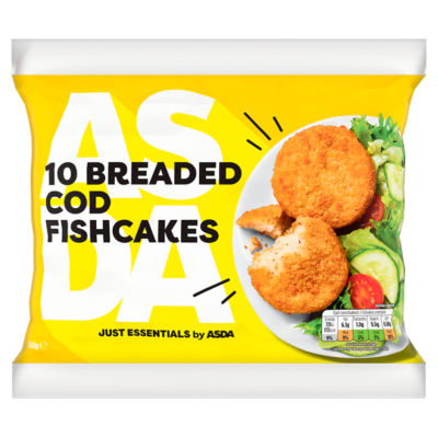 JUST ESSENTIALS by ASDA 10 Breaded Cod Fishcakes