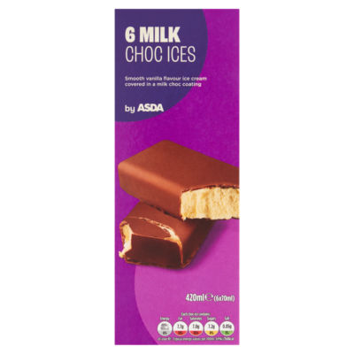 ASDA 6 Milk Choc Ices 6x70ml