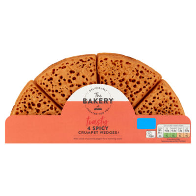 The BAKERY at ASDA 4 Spicy Crumpet Wedges