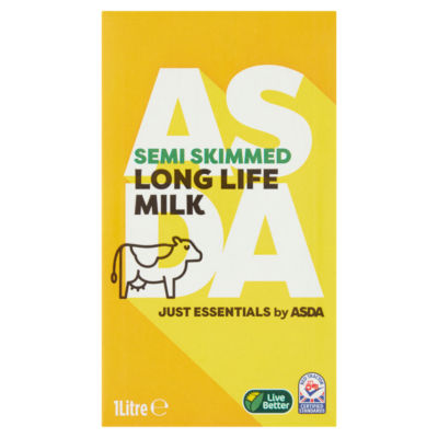 JUST ESSENTIALS by ASDA Semi Skimmed Long Life Milk