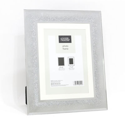 George Home Silver Ombré Glass Photo Frames 8x6inch 2 Pack