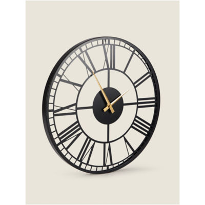 George Home Black Roman Numerals Clock