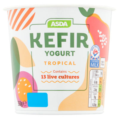 ASDA Passion Fruit, Mango & Papaya Kefir Yogurt 350g