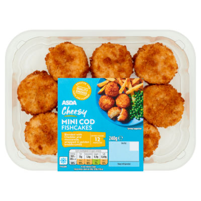 ASDA Cheesy Mini Cod Fishcakes 240g