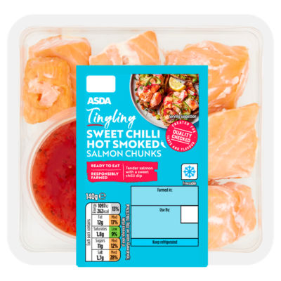 ASDA Tingling Sweet Chilli Hot Smoked Salmon Chunks 140g