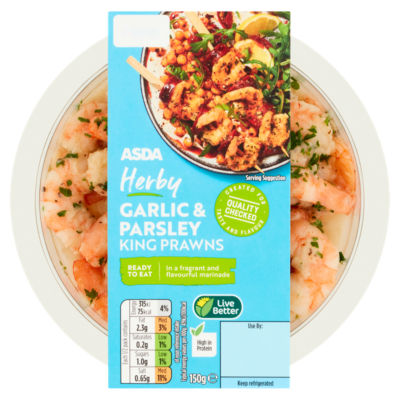 ASDA Herby Garlic & Parsley King Prawns 150g