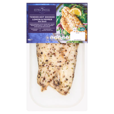 ASDA Extra Special Tender Hot Smoked Lemon & Pepper Sea Bass