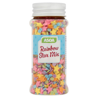 BAKE by ASDA Rainbow Star Sprinkles 65g