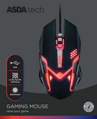 ASDA Tech Wired Gaming Mouse