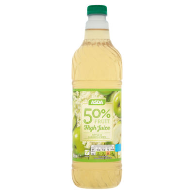 ASDA 50% Fruit High Juice Apple & Elderflower 1 Litre