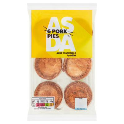 JUST ESSENTIALS by ASDA 6 Pork Pies 390g