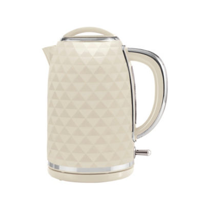 George Home Cream Textured Fast Boil Kettle 1.7L