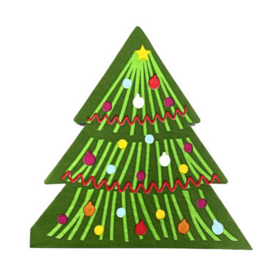 George Home Shaped Christmas Tree Napkins