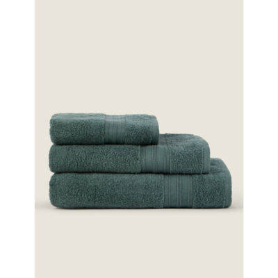 George Home Large Green Zero Twist Antimicrobial Bath Sheet