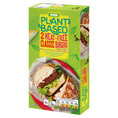 Plant Based by ASDA 2 Meat-Free Classic Burgers 210g