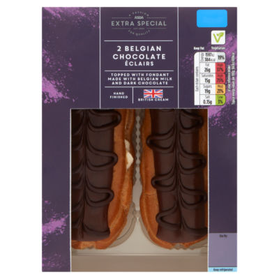 ASDA Extra Special 2 Belgian Chocolate Éclairs