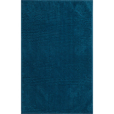 George Home Lagoon Blue Chenille Bath Mat