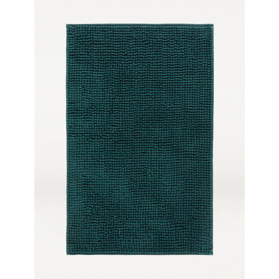 George Home Dark Green Chenille Bath Mat