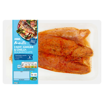 ASDA Aromatic 2 Soy, Ginger & Chilli Sea Bass Fillets