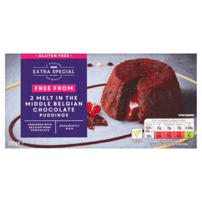 ASDA Extra Special 2 Melt in the Middle Belgian Chocolate Puddings