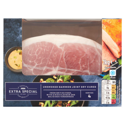 ASDA Extra Special Unsmoked Gammon Joint Dry Cured 1kg