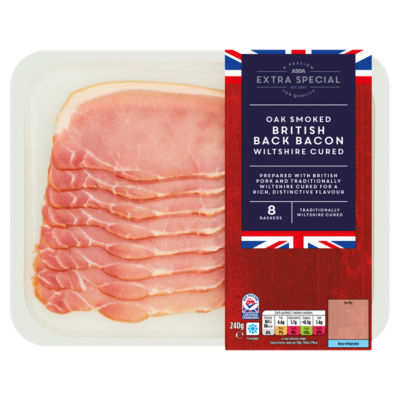 ASDA Extra Special 8 Oak Smoked British Back Bacon Rashers