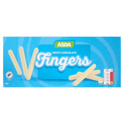 ASDA White Chocolate Fingers 125g